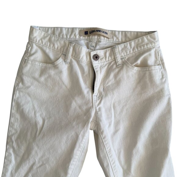 GAP Long and Lean White Denim Bootcut Jeans Size 27 - Picture 8 of 10